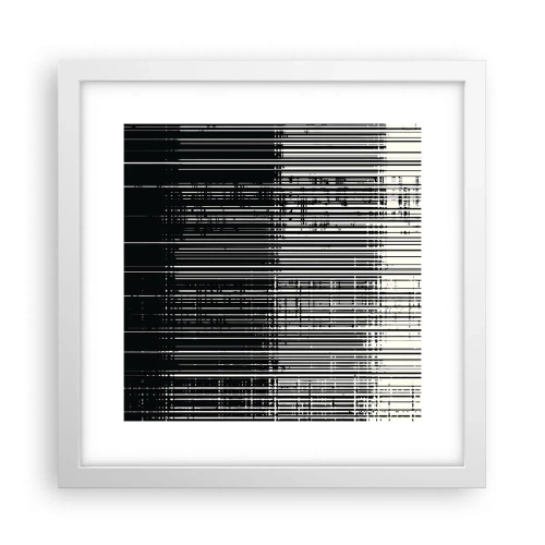 Poster in een witte lijst - Golven en vibraties - 30x30 cm
