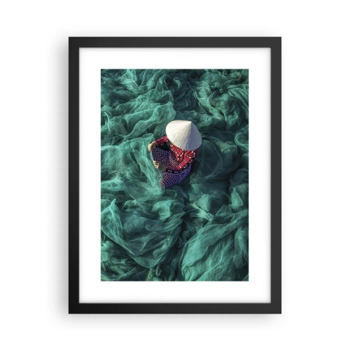 Poster in een zwarte lijst - In een zee van netten - 30x40 cm
