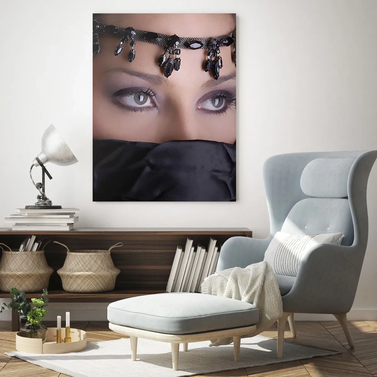 Schilderen op glas - Oosters verleidelijk mysterie - 80x120 cm