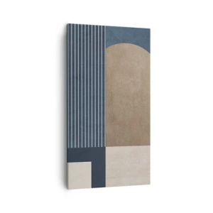 Schilderen op canvas - Een compositie van eenvoud en rondheid - 45x80 cm