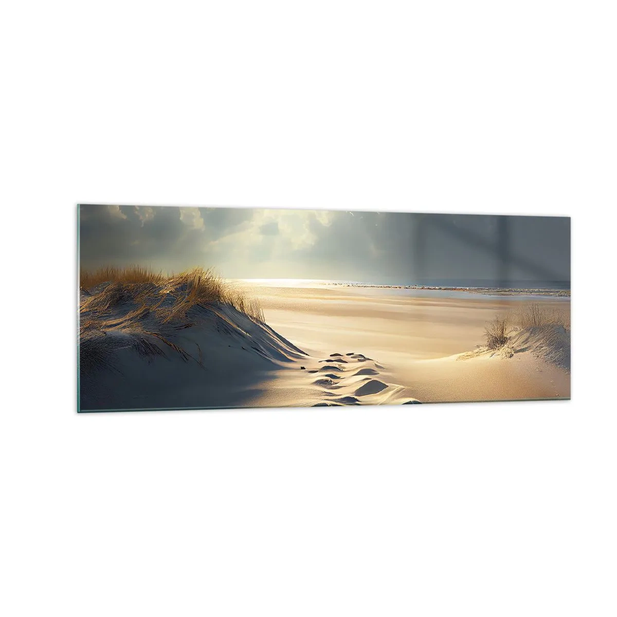 Schilderen op glas - Een rustgevend landschap - 140x50 cm