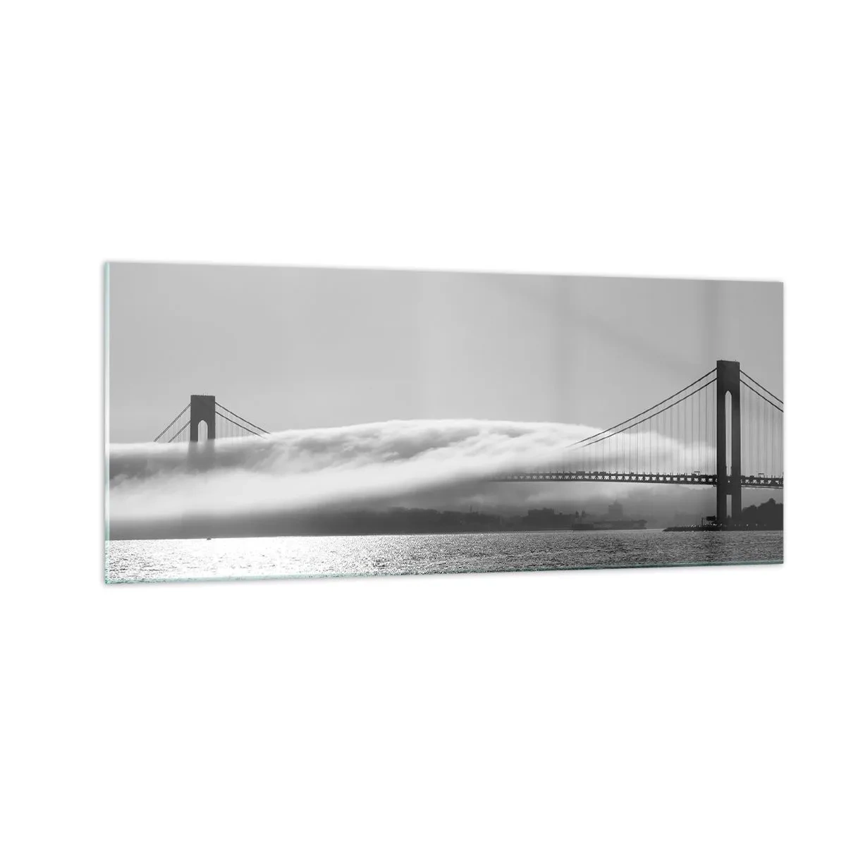 Schilderen op glas - Vaar door de Golden Gates - 100x40 cm