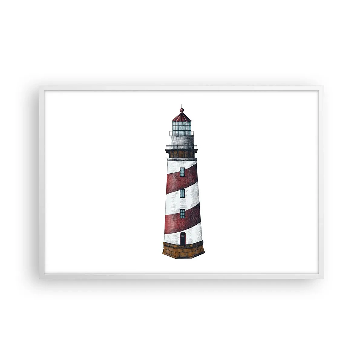 Poster in een witte lijst - Altijd op zijn hoede - 91x61 cm