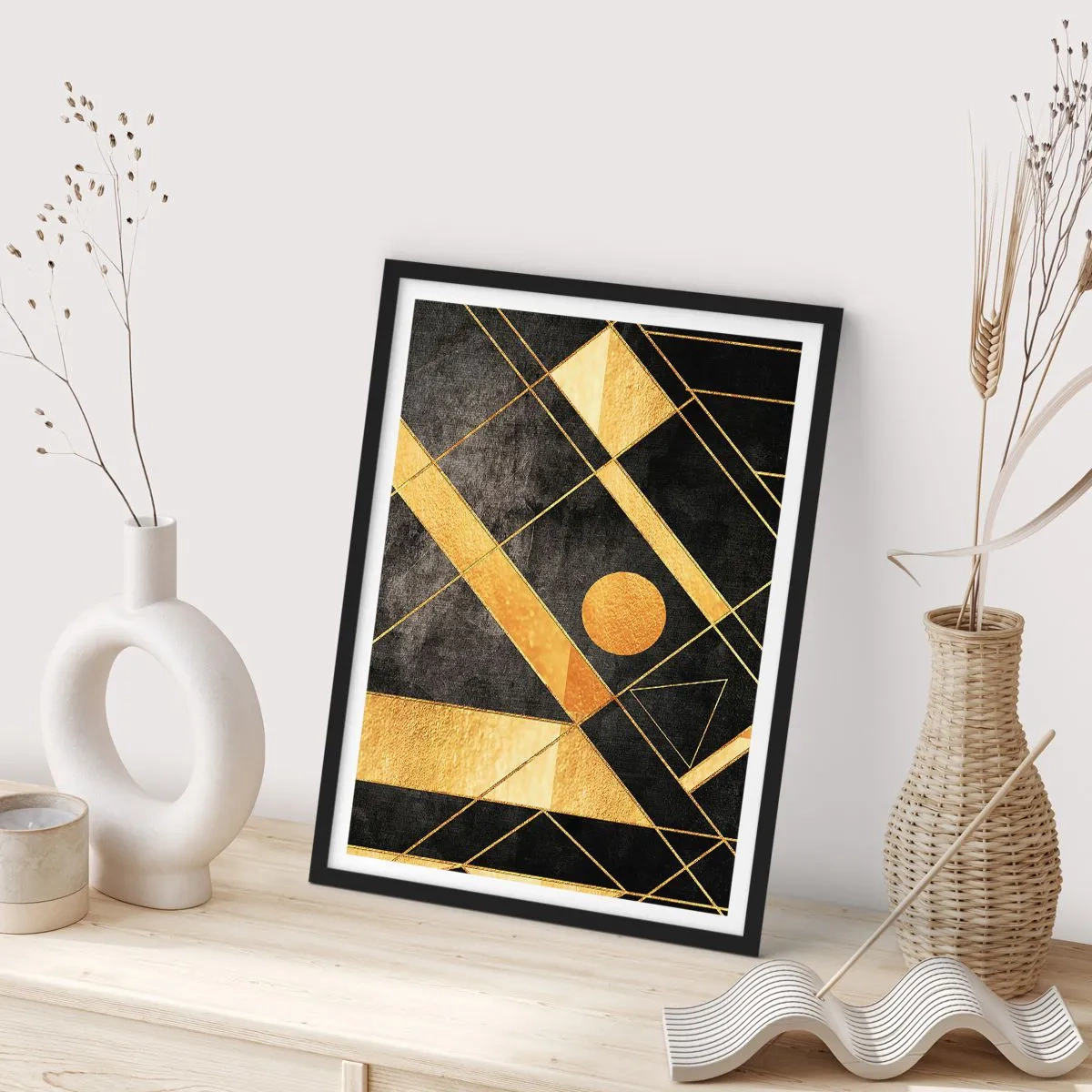 Poster in een zwarte lijst - De zon van de woestijn - 40x50 cm