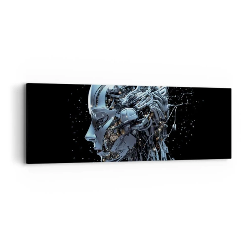 Schilderen op canvas - Technologie is een vrouw - 90x30 cm