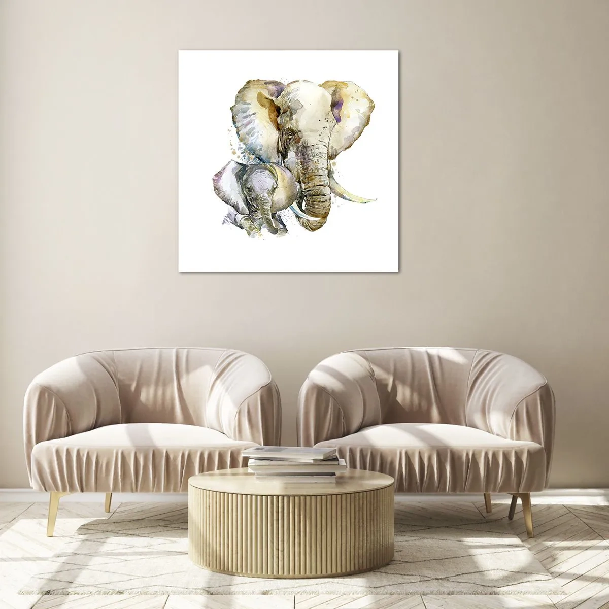 Schilderen op glas - Er gaat niets boven mama - 60x60 cm