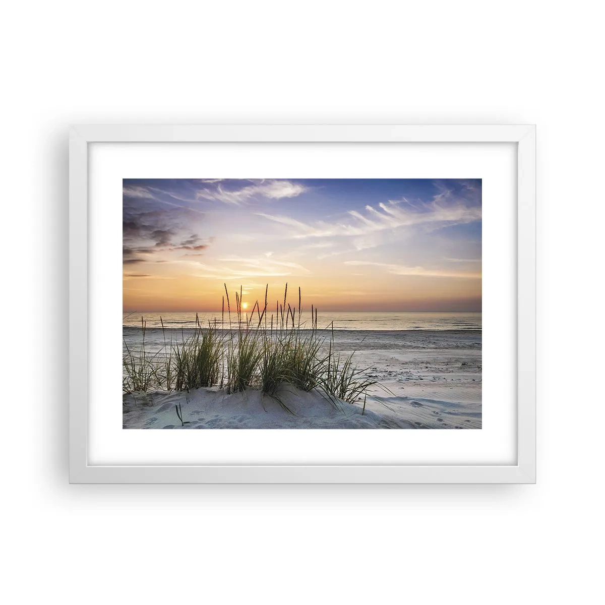 Poster in een witte lijst - Kijk, denk, voel - 40x30 cm