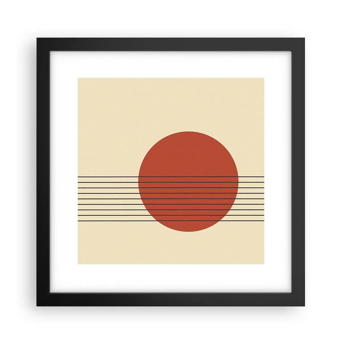 Poster in een zwarte lijst - Opnieuw en opnieuw en verder - 30x30 cm