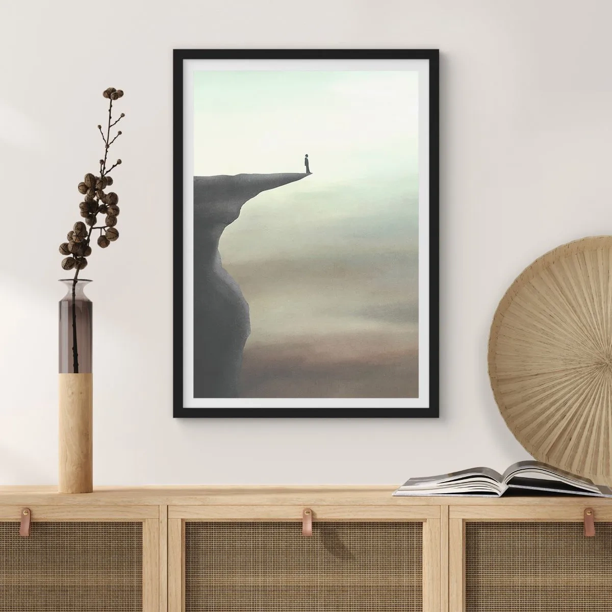 Poster in een zwarte lijst - Omhoog, natuurlijk! - 61x91 cm