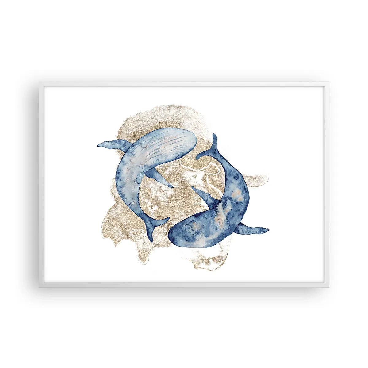 Poster in een witte lijst - Vriendschap of liefde? - 100x70 cm