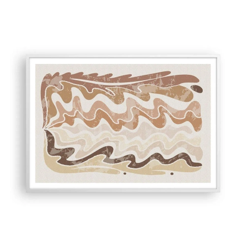 Poster in een witte lijst - Goede energie – goede emoties - 100x70 cm