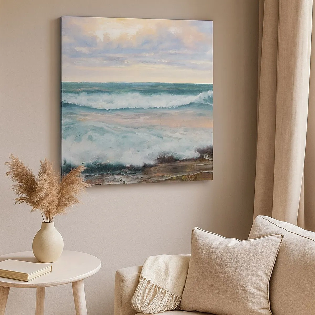 Schilderen op canvas - Hier maak je je ziel glad - 30x30 cm