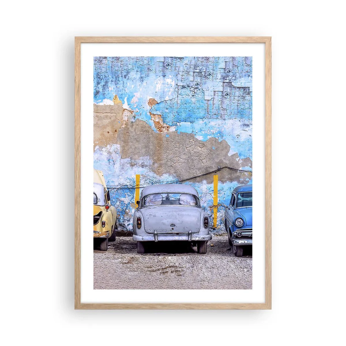 Een poster in een licht eiken lijst - Veteranenbijeenkomst - 50x70 cm