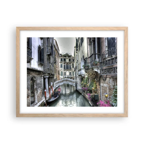 Een poster in een licht eiken lijst - Eeuwenlang in stille reflectie - 50x40 cm