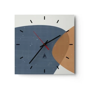 Wandklok - Klok - Ovalen en invloeden - 30x30 cm