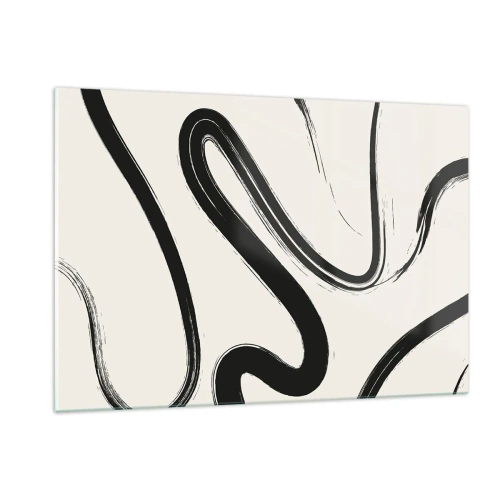 Schilderen op glas - Zwart-wit eigenzinnigheid - 120x80 cm