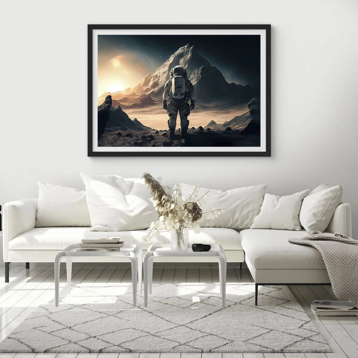 Poster in een zwarte lijst - Nieuwe uitdaging - 70x50 cm