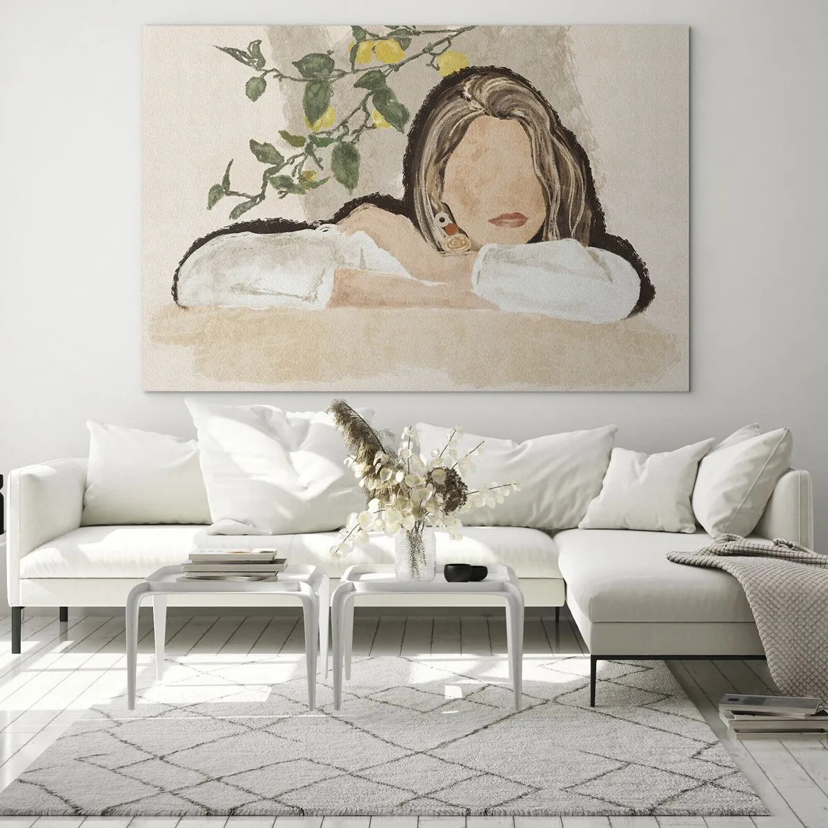 Schilderen op glas - Zuidelijke schoonheid - 120x80 cm
