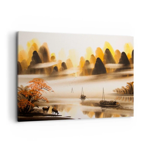 Schilderen op canvas - Verder dan het Verre Oosten - 120x80 cm