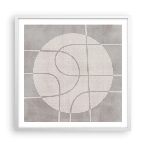 Poster in een witte lijst - Rond en rechtdoor - 60x60 cm