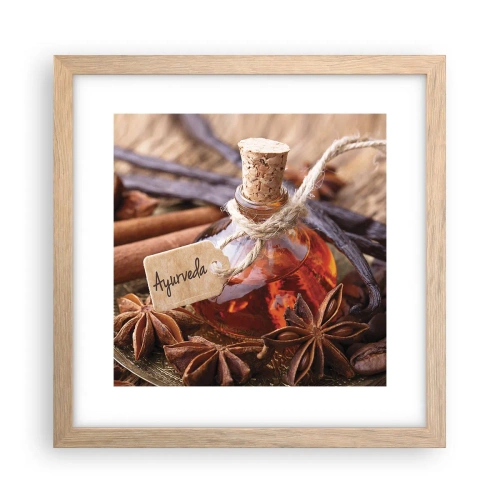 Een poster in een licht eiken lijst - Naar de eenheid van lichaam en geest - 30x30 cm