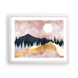 Poster in een witte lijst - Nachtwacht - 50x40 cm