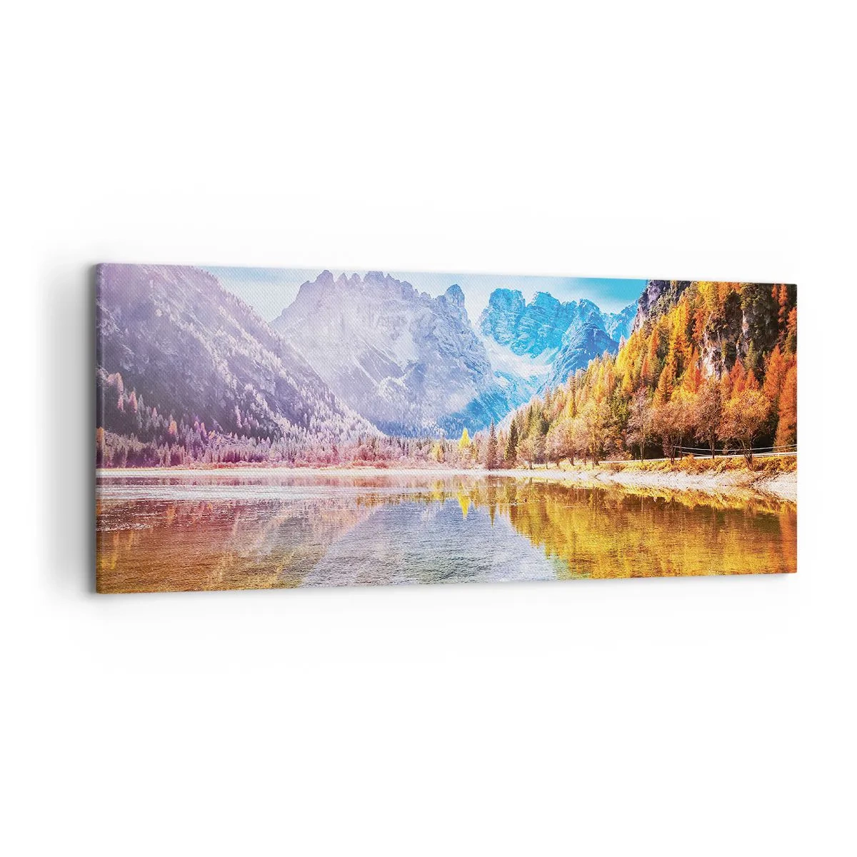 Schilderen op canvas - En het is al herfst in de bergen - 120x50 cm