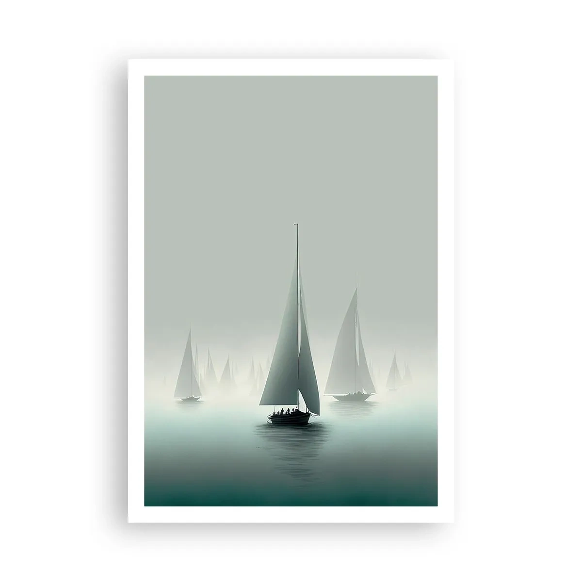 Poster - Van mist gebouwd - 70x100 cm