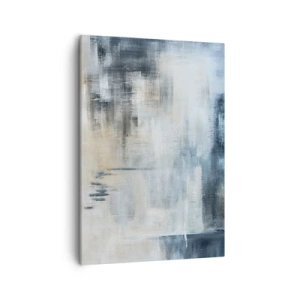 Schilderen op canvas - Achter het blauwe gordijn - 50x70 cm