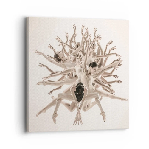 Schilderen op canvas - Bloeiend in dans - 30x30 cm