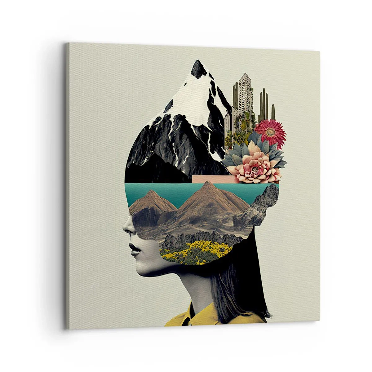 Schilderen op canvas - Vrouw – altijd een mysterie - 60x60 cm