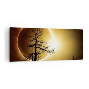 Schilderen op canvas - Totale zonsverduistering - 120x50 cm