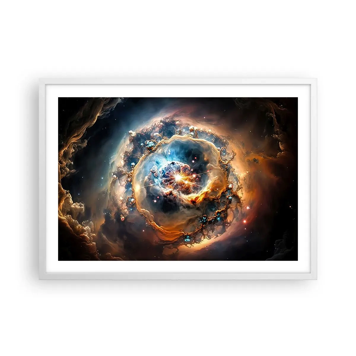 Poster in een witte lijst - Begin - 70x50 cm