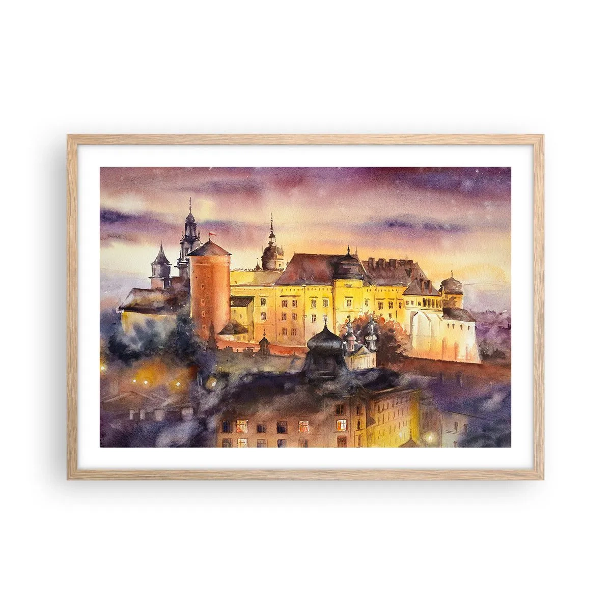 Een poster in een licht eiken lijst - Geschiedenis en sprookje - 70x50 cm