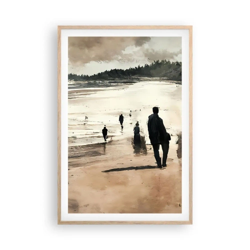 Een poster in een licht eiken lijst - Opgeroepen - 61x91 cm