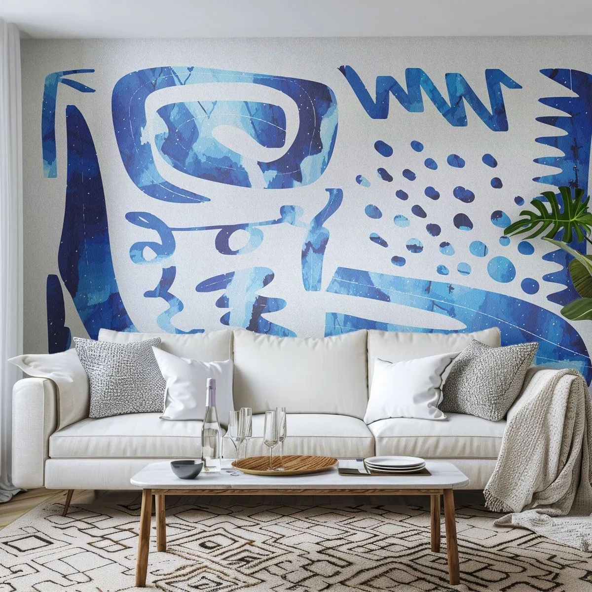 Zelfklevend Fotobehang Deluxe Sticker - Terug naar de wortels - Boho, Abstractie, Minimalistisch - 250x175 cm