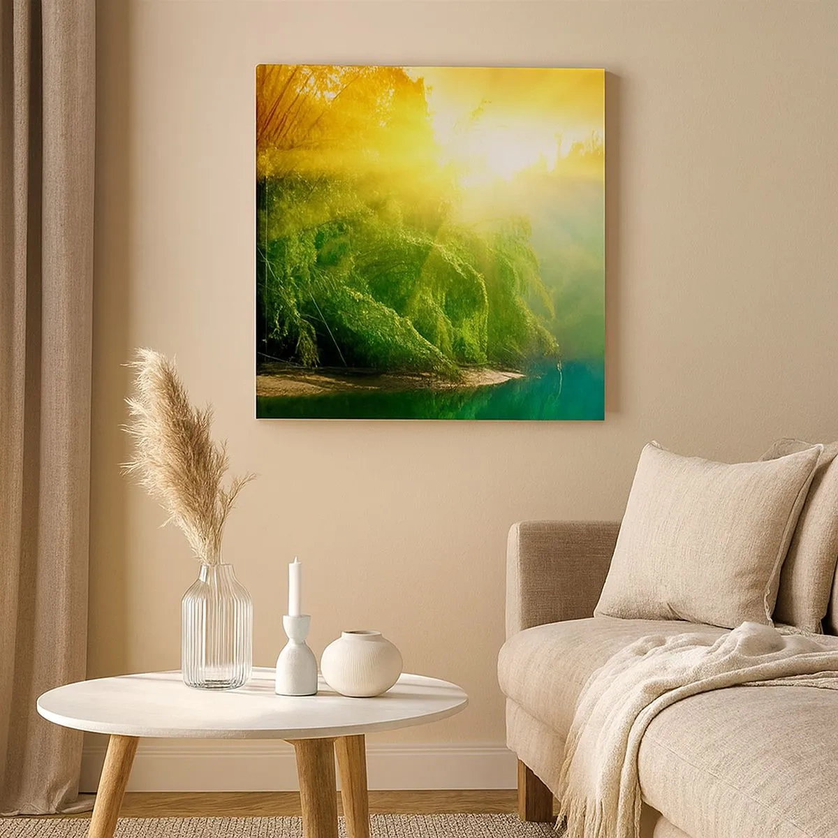 Schilderen op canvas - Verdrinken in de zon en schaduw - 30x30 cm