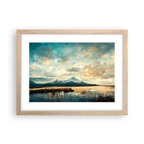 Een poster in een licht eiken lijst - Onder bescherming van de hemel - 40x30 cm