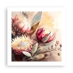 Poster - In profiel en en face - 50x50 cm