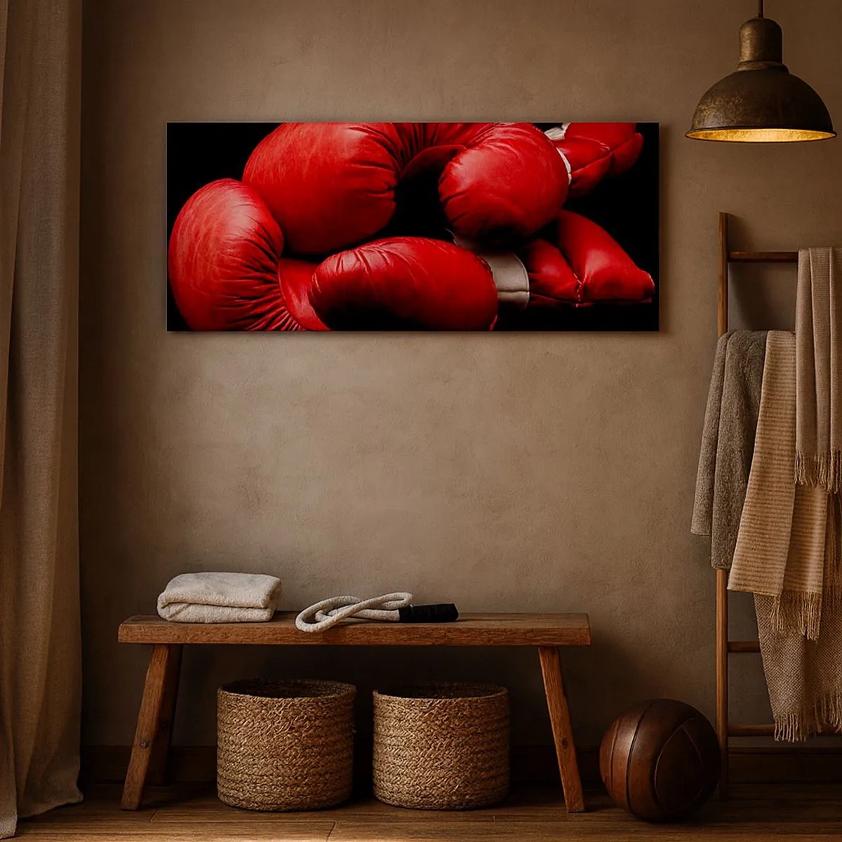 Schilderen op canvas - De emoties van het gevecht met ons - 100x40 cm