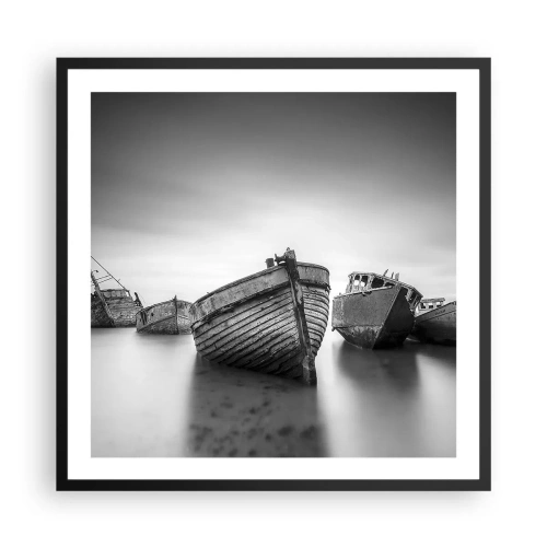 Poster in een zwarte lijst - Alleen herinneringen ... - 60x60 cm