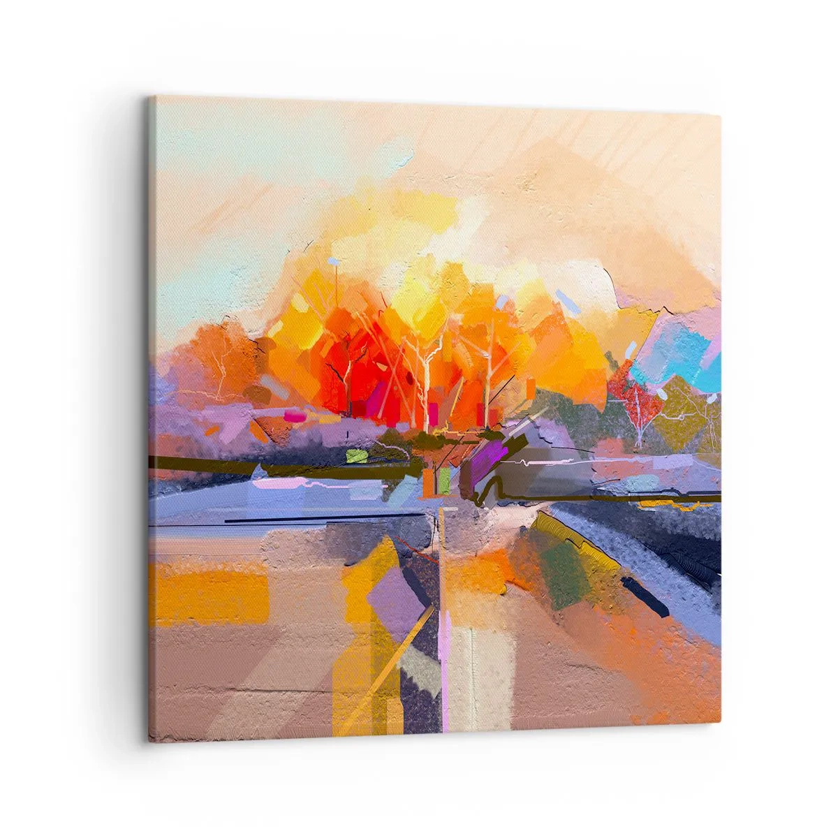 Schilderen op canvas - De herfst is geworden - 50x50 cm
