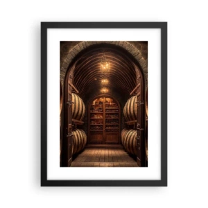 Poster in een zwarte lijst - Sfeervolle kelder - 30x40 cm