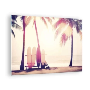 Schilderen op glas - Het wordt een geweldige dag - 70x50cm - Het wordt een geweldige dag - Moderne wanddecoratie voor woonkamer en slaapkamer ARTTOR