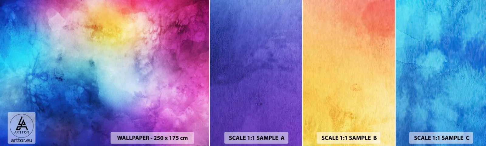 Fotobehang Staaltje Standard Eco - Bijna in de wolken - Abstractie, Deel, Modern patroon - 100x30 cm