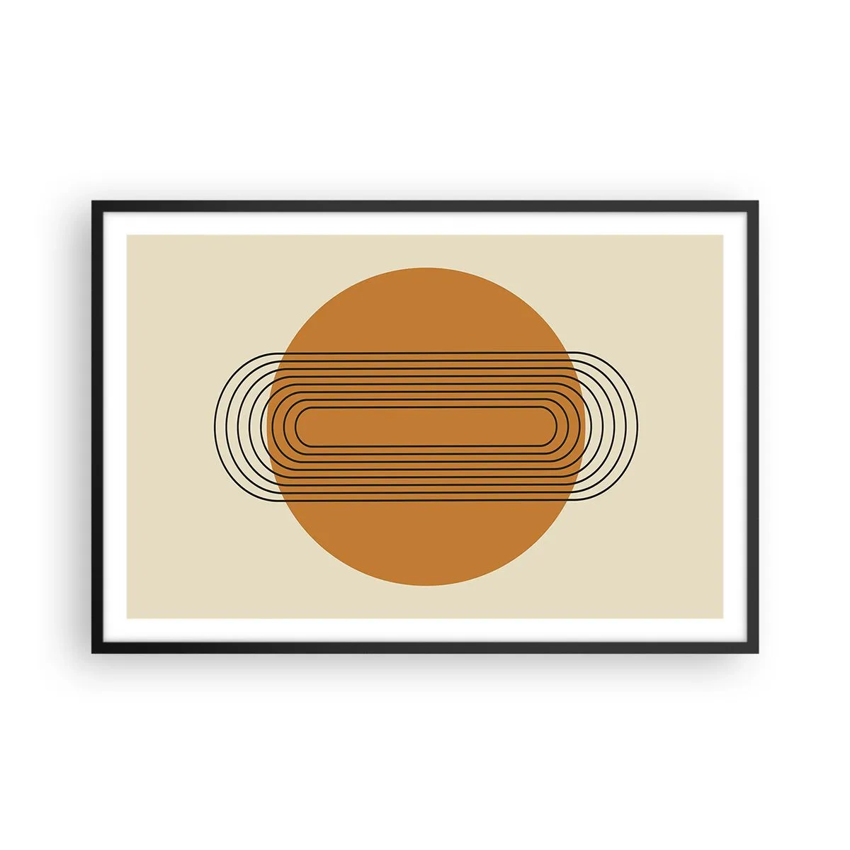 Poster in een zwarte lijst - Perfect plan - 91x61 cm