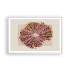Poster in een witte lijst - Stralende abstractie - 91x61 cm