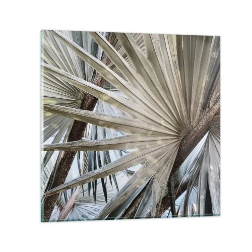 Schilderen op glas - Fans in de tropen - 50x50 cm