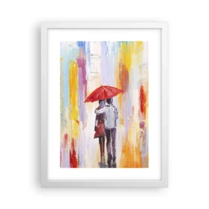 Poster in een witte lijst - Laat het maar regenen - 30x40 cm
