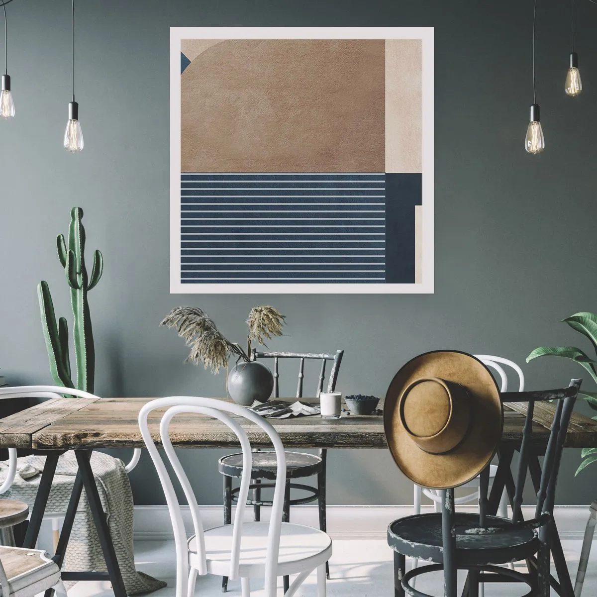 Poster - Een compositie van eenvoud en rondheid - 50x50 cm